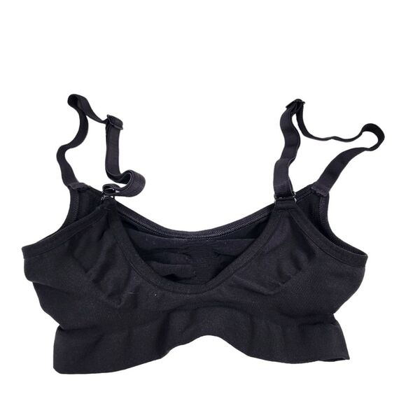 SKIMS Other - SKIMS Womens S/M Black Stretchy Pull On Shapewear Bra Seamless Adjustable Straps